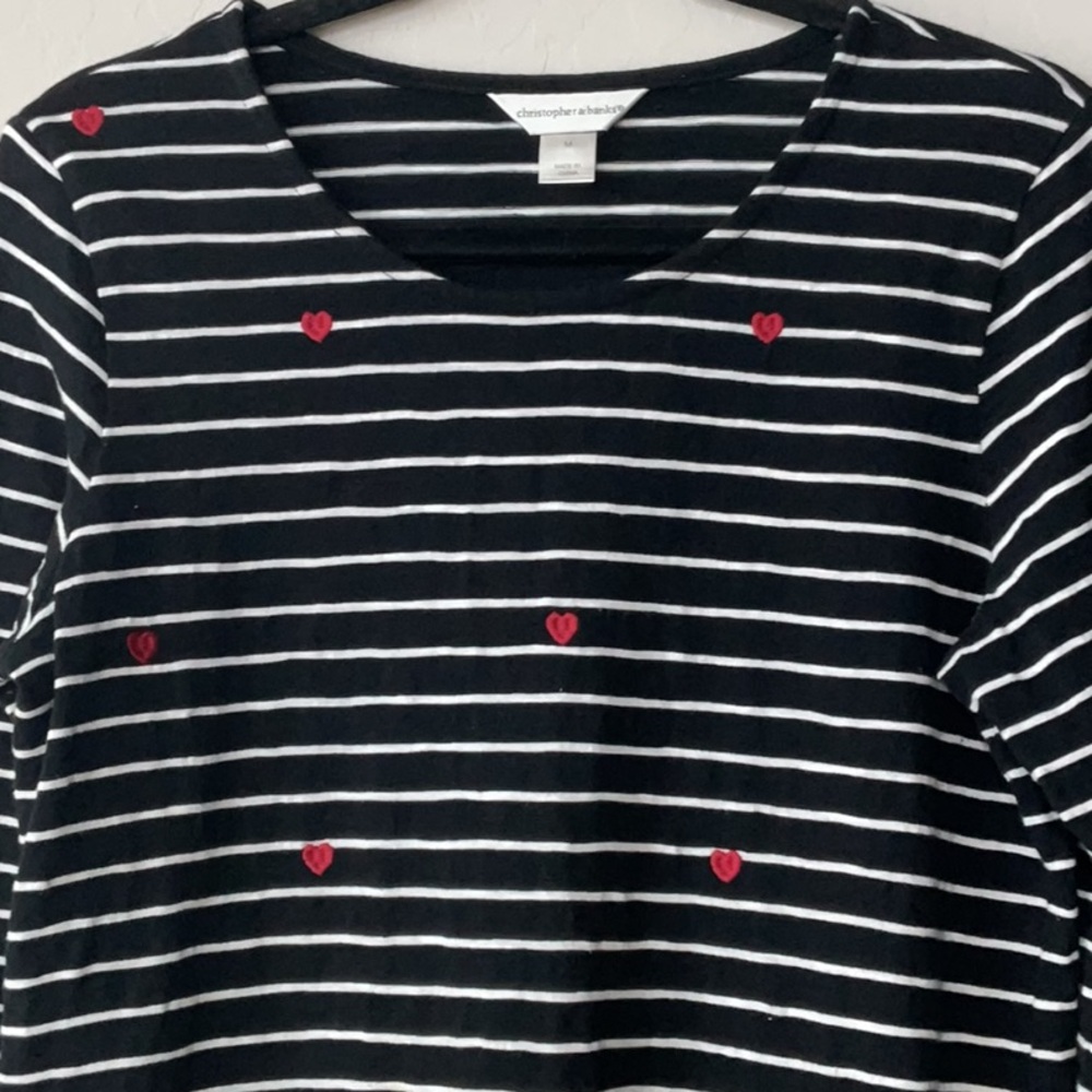 Christopher & Banks Heart Top